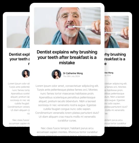 Dentists article examples